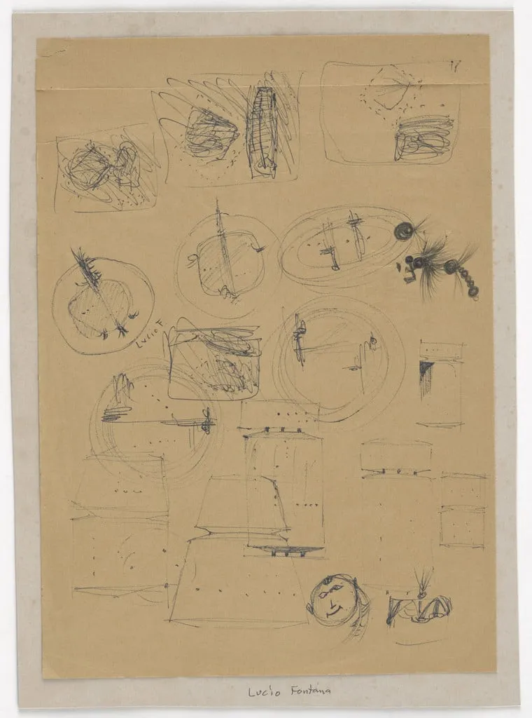 Untitled, by Lucio Fontana, 1958