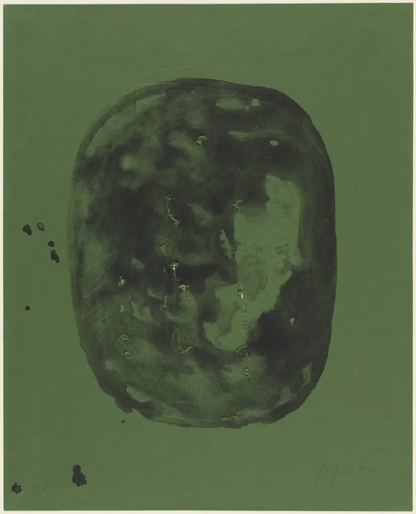 Untitled, by Lucio Fontana, ink, 1968