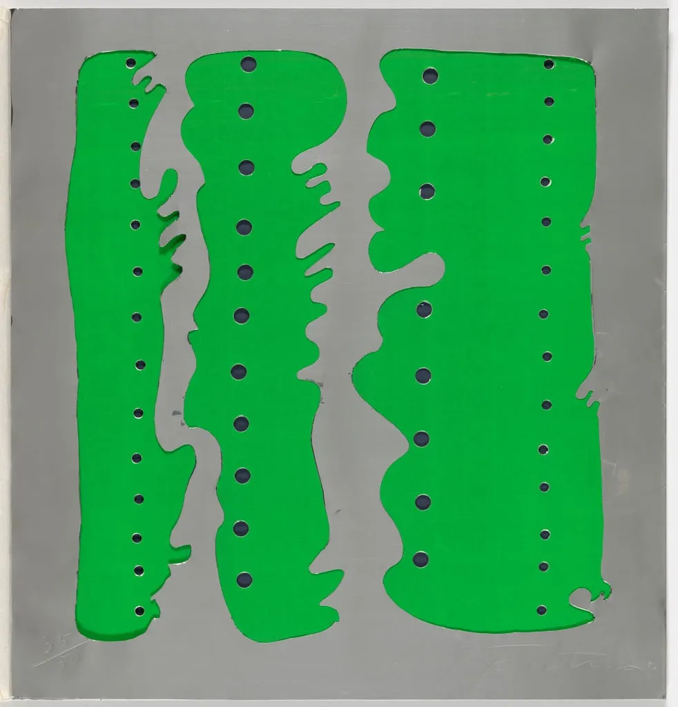 Untitled, by Lucio Fontana, oil, 1966