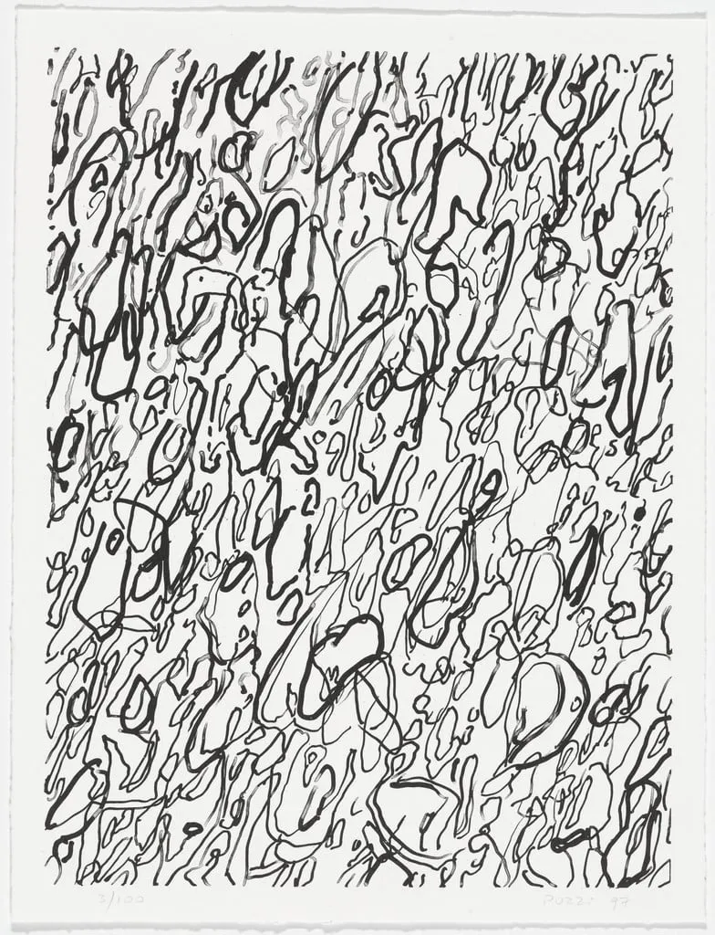 Untitled, by Lucio Pozzi, ink, 1997