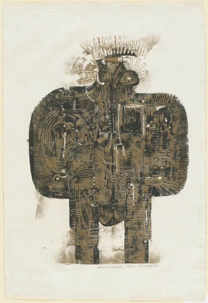Untitled, by Lucjan Mianowski, ink, 1960