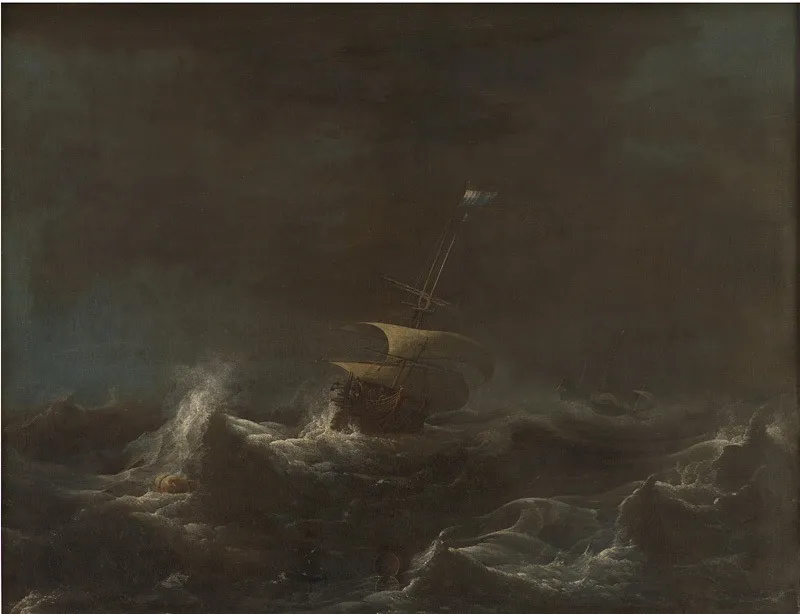 A Storm, by Ludolf Bakhuizen, oil, 1689