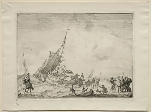 Launching a Ship, by Ludolf Bakhuizen