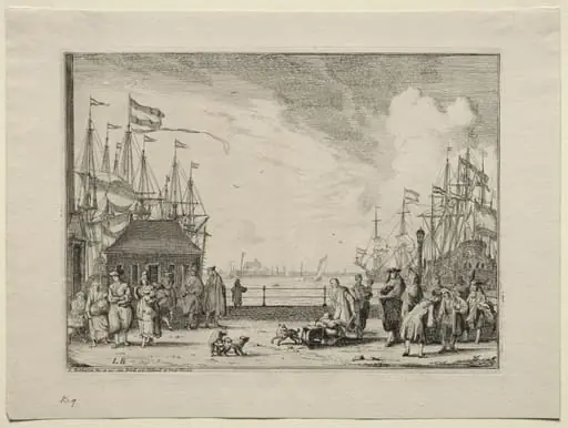 Port at Amsterdam, by Ludolf Bakhuizen