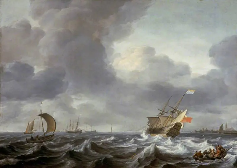 Shipping in a Choppy Sea, by Ludolf Bakhuizen