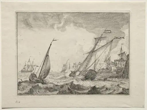 Ships in a Gale, by Ludolf Bakhuizen