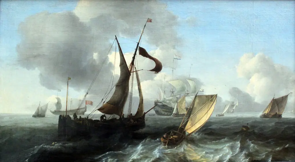 Ships in light breeze