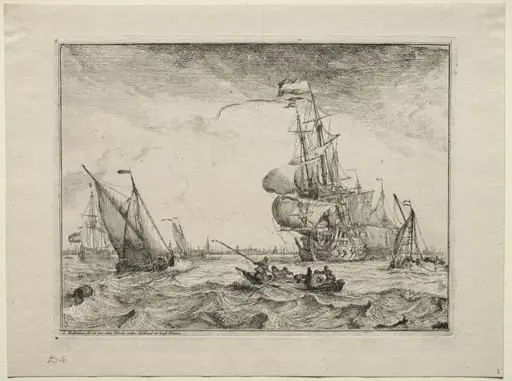 Ships Under Full Sail, by Ludolf Bakhuizen