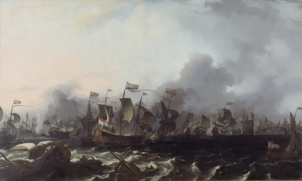 The Four Day's Battle, 11-14 June 1666, by Ludolf Bakhuizen
