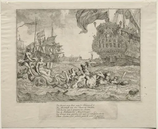 The Personification of Amsterdam Riding in Neptune's Chariot, by Ludolf Bakhuizen