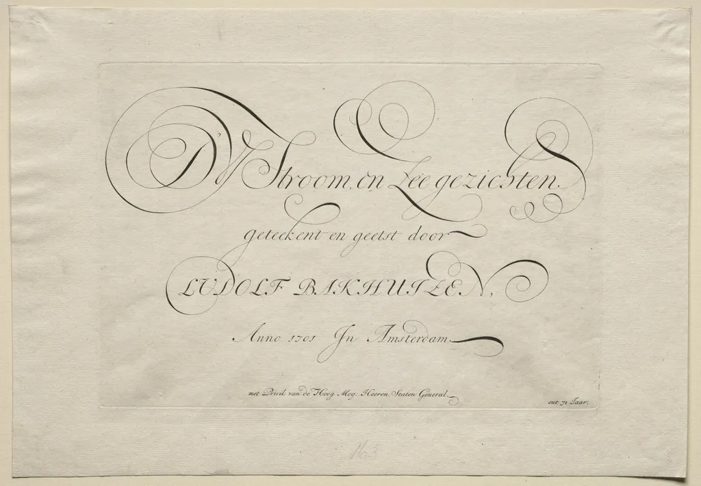 The River IJ and Seascapes, by Ludolf Bakhuizen, 1701