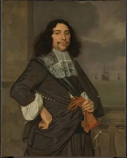 Jan van Nes (1631-80), Vice admiral of Holland and West-Friesland, by Ludolf de Jongh