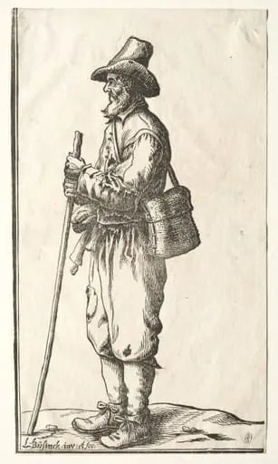 Beggar in Profile Toward Left, by Ludolph Büsinck
