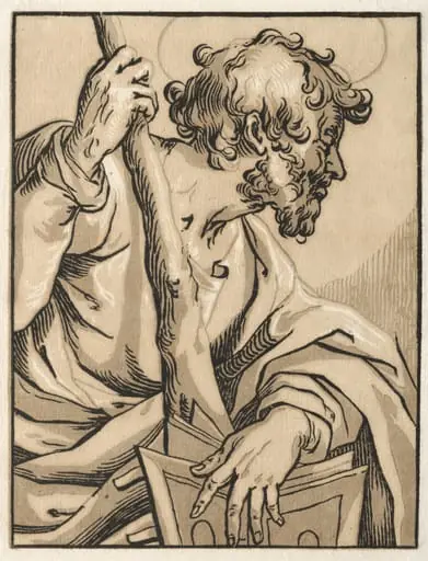 Christ and the Apostles: St. Judas Thaddeus (with the Club), by Ludolph Büsinck