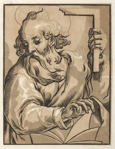 Christ and the Apostles: St. Thomas  (with the Square), by Ludolph Büsinck