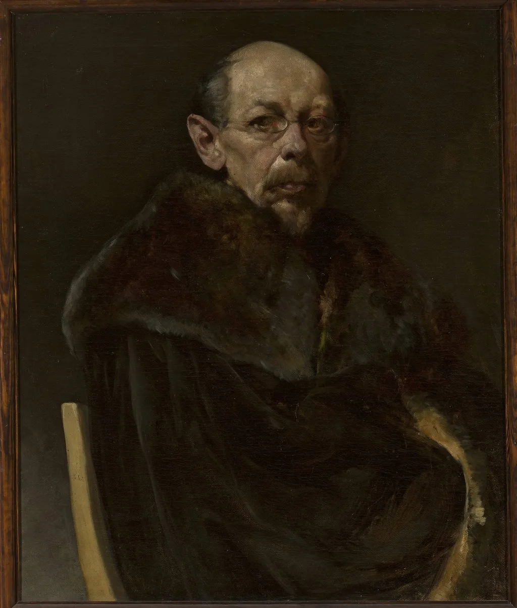 Portrait of an old man /model/, by Ludomir Benedyktowicz, oil, 1870