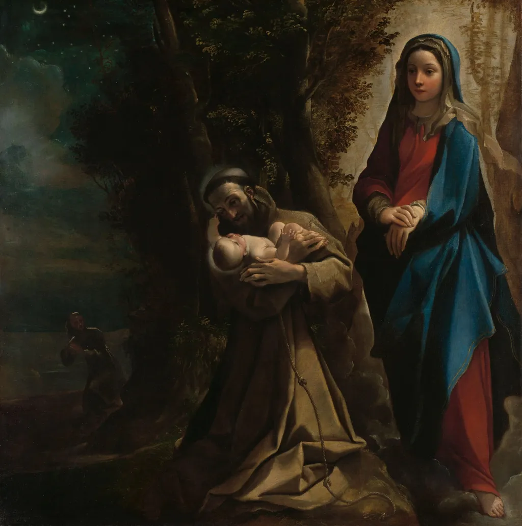 Het visioen van de heilige Franciscus van Assisi, by Ludovico Carracci, unspecified, 1584