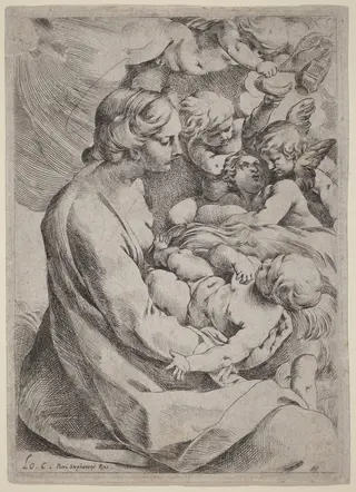 Madonna and Child with Angels, by Ludovico Carracci