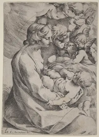Madonna and Child with Angels, by Ludovico Carracci