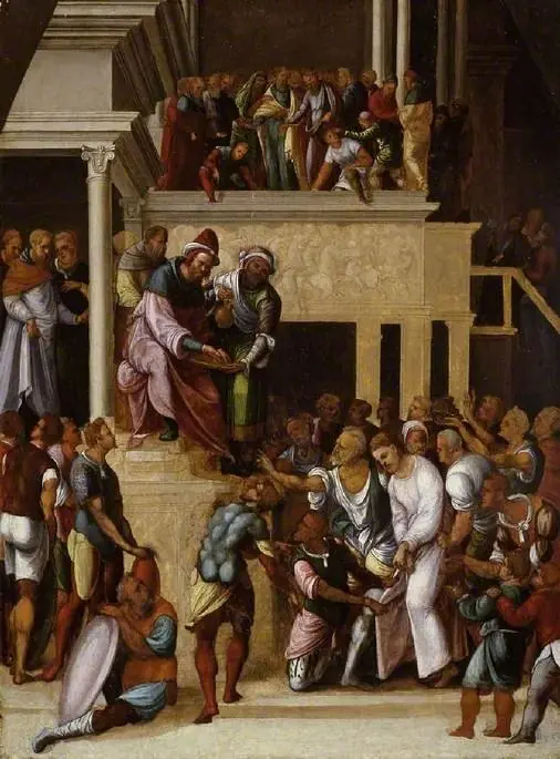 Christ before Pilate, by Ludovico Mazzolino