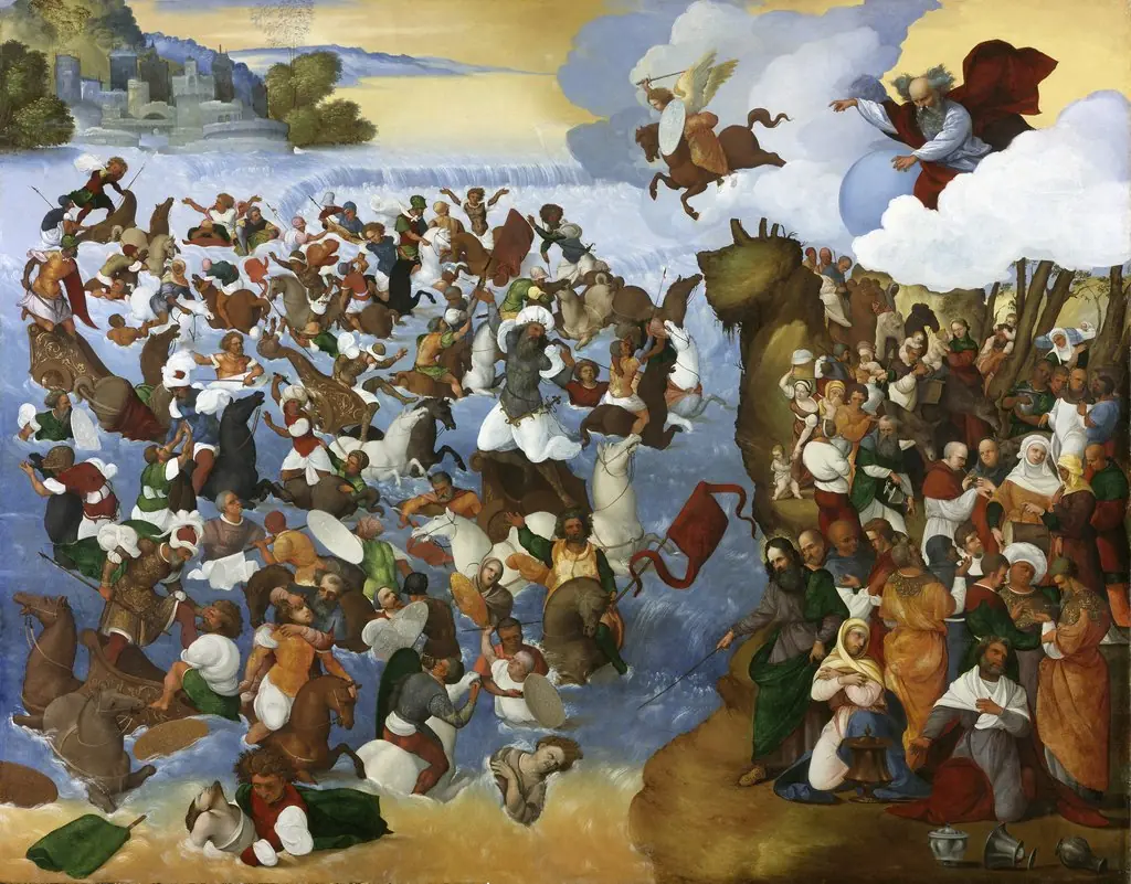 The Crossing of the Red Sea, by Ludovico Mazzolino
