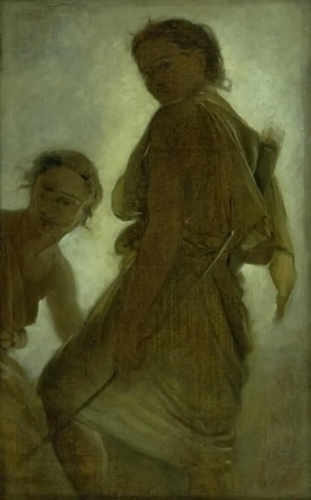 Diana with one of her Nymphs, by Ludvig Abelin Schou