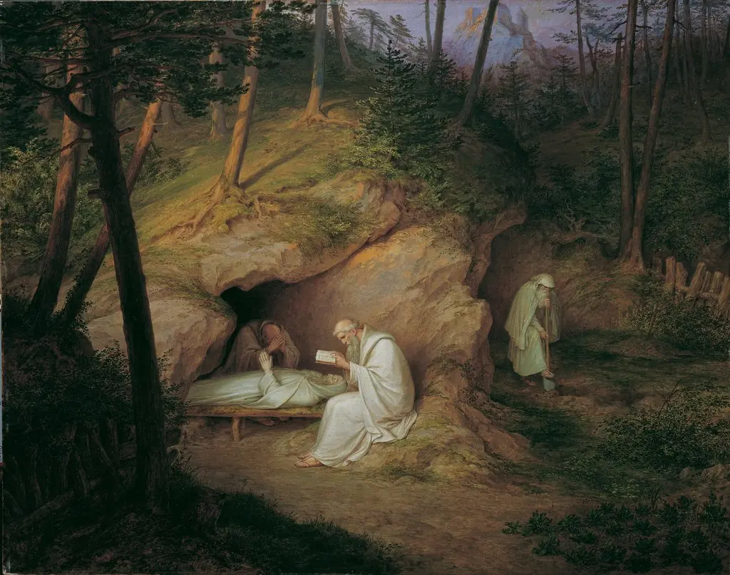 The Dead Hermit, by Ludwig Ferdinand Schnorr von Carolsfeld