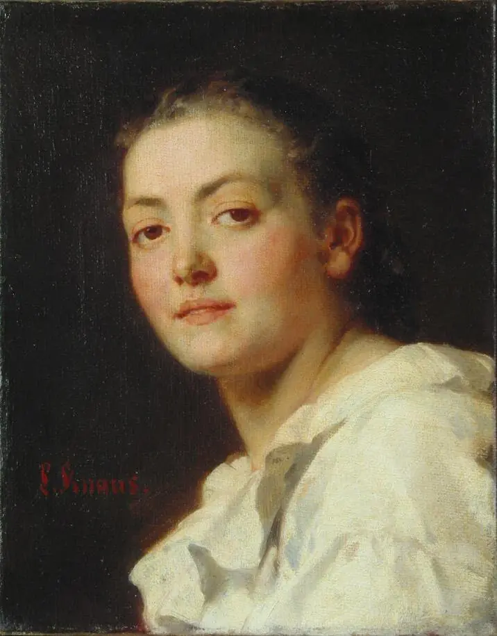 Portrait of a Woman, by Ludwig Knaus