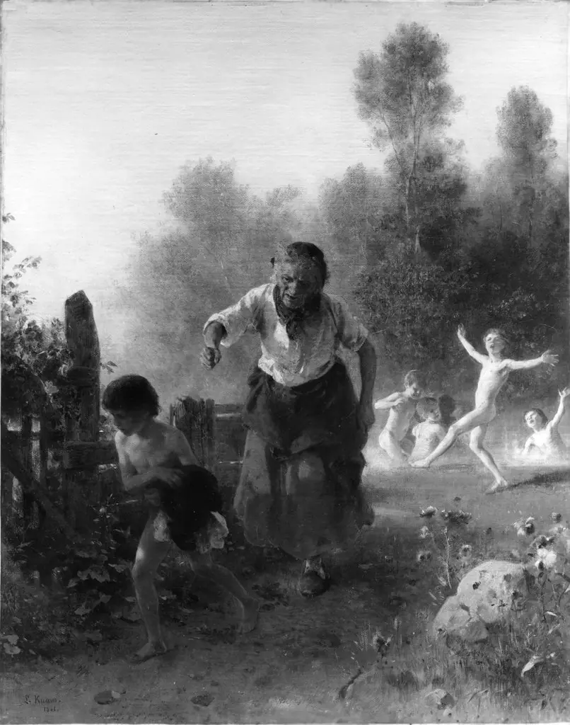The Truant, by Ludwig Knaus