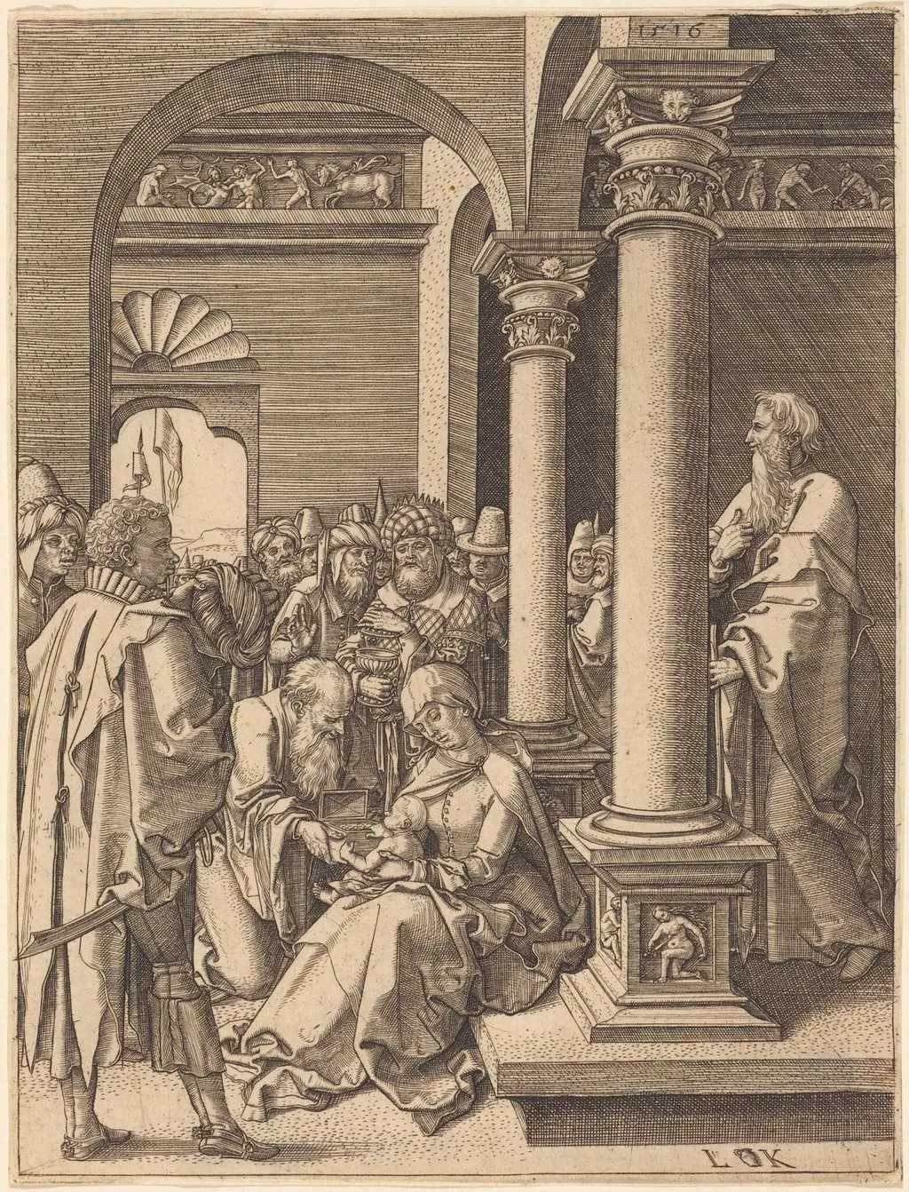 The Adoration of the Magi, by Ludwig Krug, ink, 1510