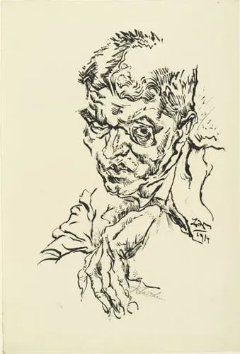 Untitled, by Ludwig Meidner, ink, 1914