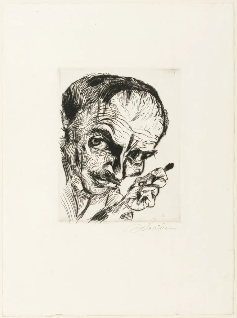 Untitled, by Ludwig Meidner, ink, 1920