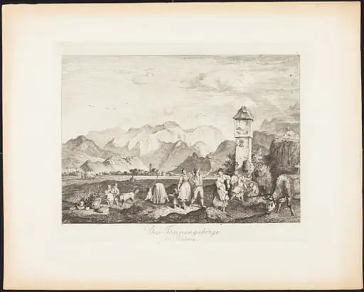 Das Tännengebirge bei Salzburg (The Tännengebirge near Salzburg), by Ludwig Richter