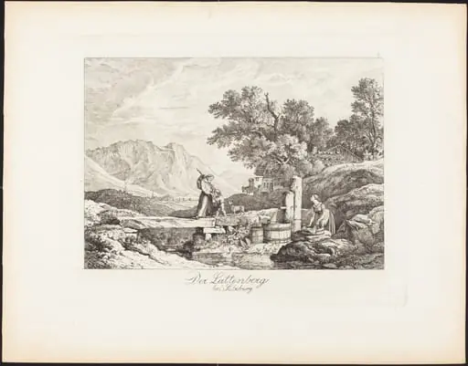 Der Lattenberg bei Salzburg (The Lattenberg near Salzburg), by Ludwig Richter