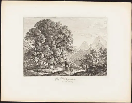 Der Watzmann bei Salzburg (The Watzmann near Salzburg), by Ludwig Richter