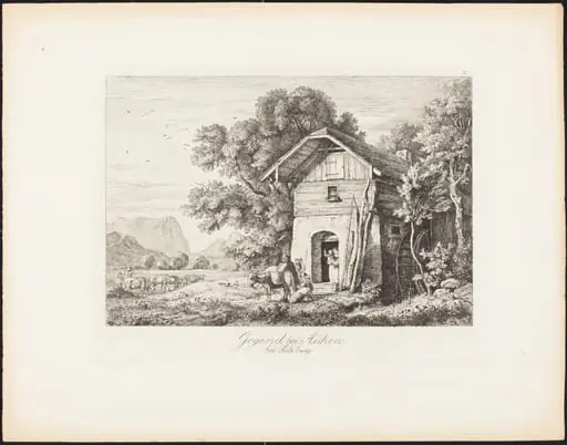 Gegend bei Aichen bei Salzburg (The Region near Aichen near Salzburg), by Ludwig Richter