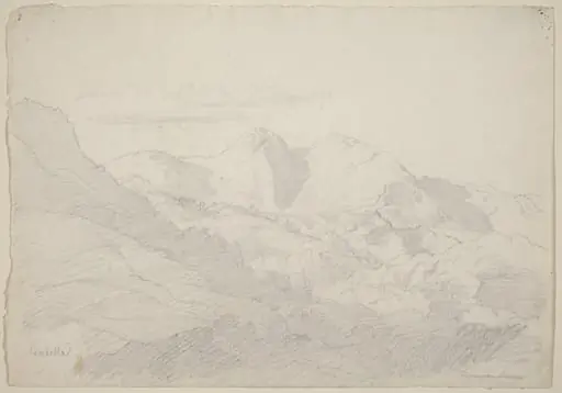 The Sabine Hills and Rocca Santo Stefano Seen from Civitella, by Ludwig Richter