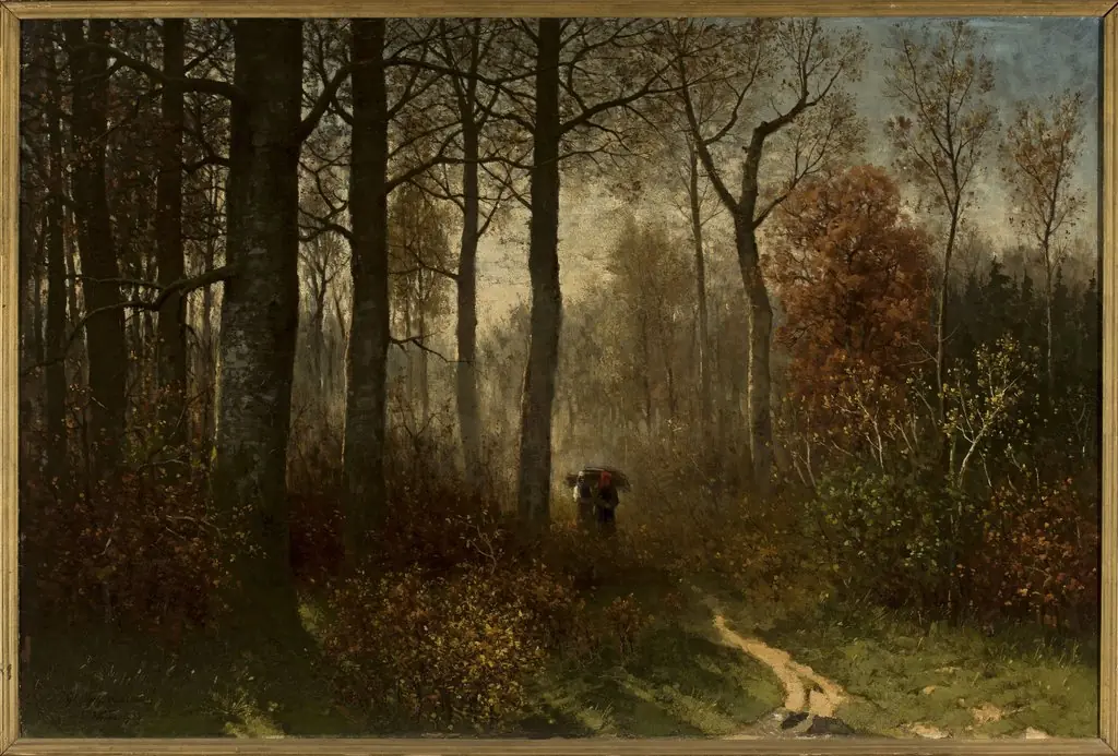 Women in the forest carrying brushwood, by Ludwig von Gleichen-Rußwurm