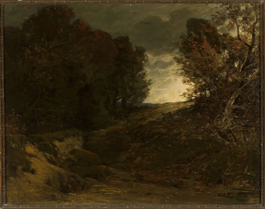 Forest landscape with a creek, by Ludwig Willroider