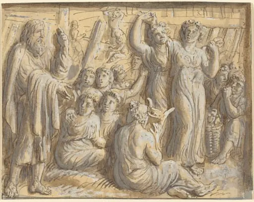 Noah's Warning about the Coming Flood Goes Unheeded, by Luigi Ademollo