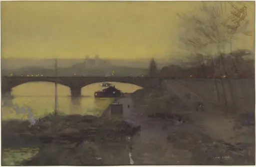 The Pont d'Alma at Twilight