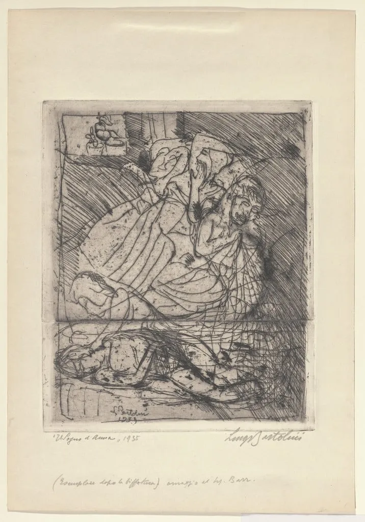 Untitled, by Luigi Bartolini, ink, 1935