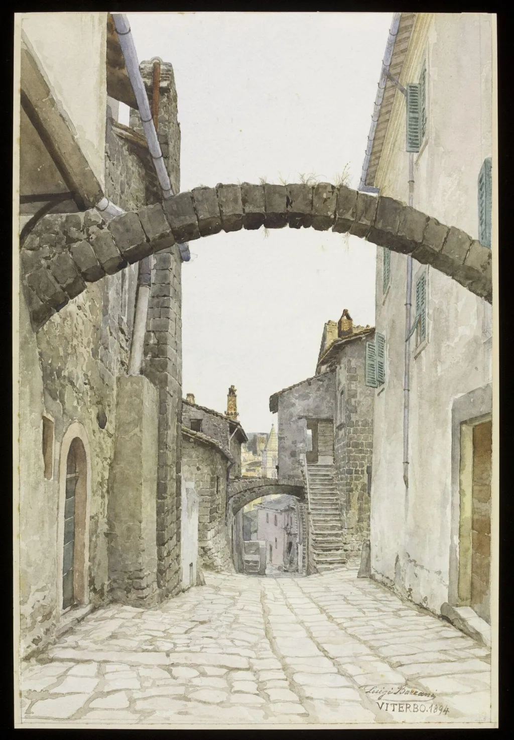 Untitled, by Luigi Bazzani, watercolor, 1894
