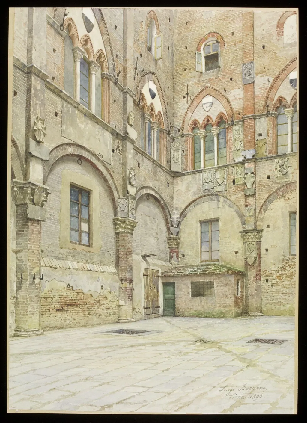 Untitled, by Luigi Bazzani, watercolor, 1896