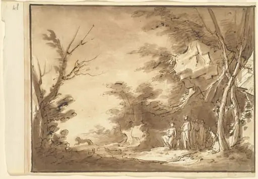 Diana and Her Companions in a Landscape, by Luigi Brenta