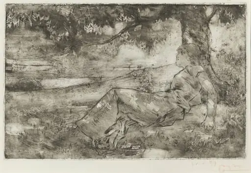 Young Girl under a Tree, by Luigi Conconi
