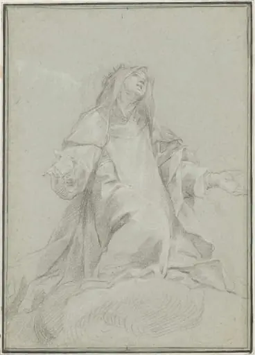 Saint Catherine of Siena on a Cloud, by Luigi Garzi
