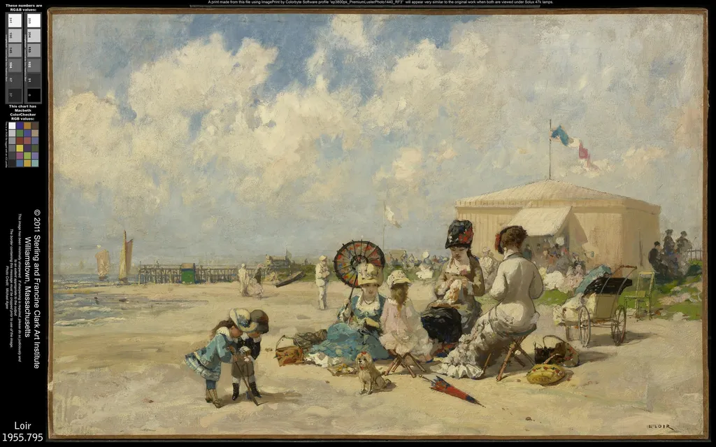 At the Seashore, by Luigi Loir, unspecified, 1890