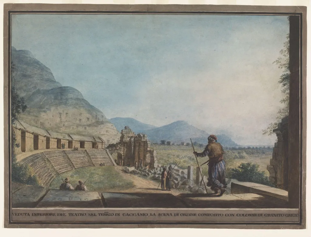 Interior of the Theatre in the Region of Cacamo, by Luigi Mayer, watercolor, 1797