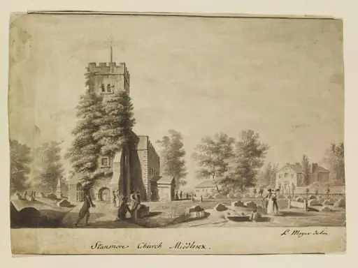 Stanmore Church Middlesex, by Luigi Mayer
